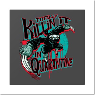 Ninja Sloth Killin It In Quarantine Posters and Art